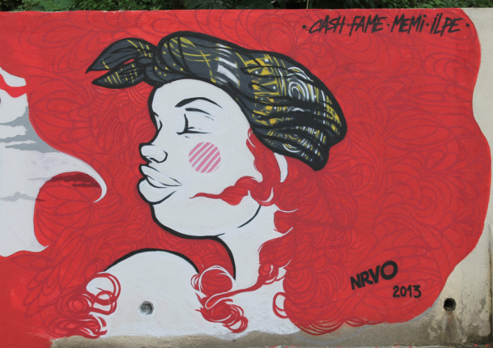 Grafite do coletivo Nrvo, em Vila Isabel